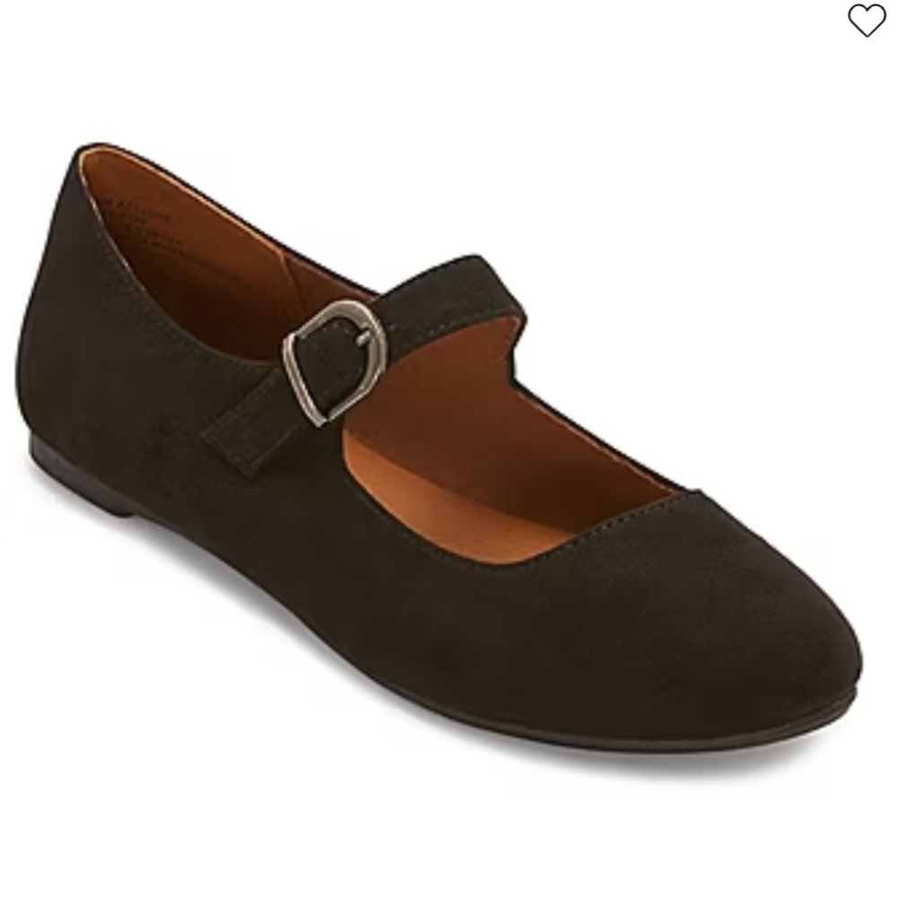 Arizona Girl's Size 6.5 Shoes Black Lloyd Mary Jane Round Closed Toe Flat Dressy